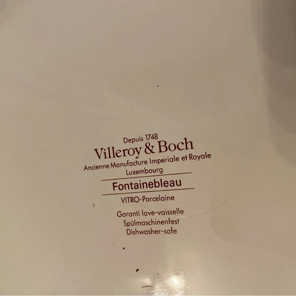 Vintage Villeroy & Boch Fontainebleau Bird Plate White Porcelain dinnerware home